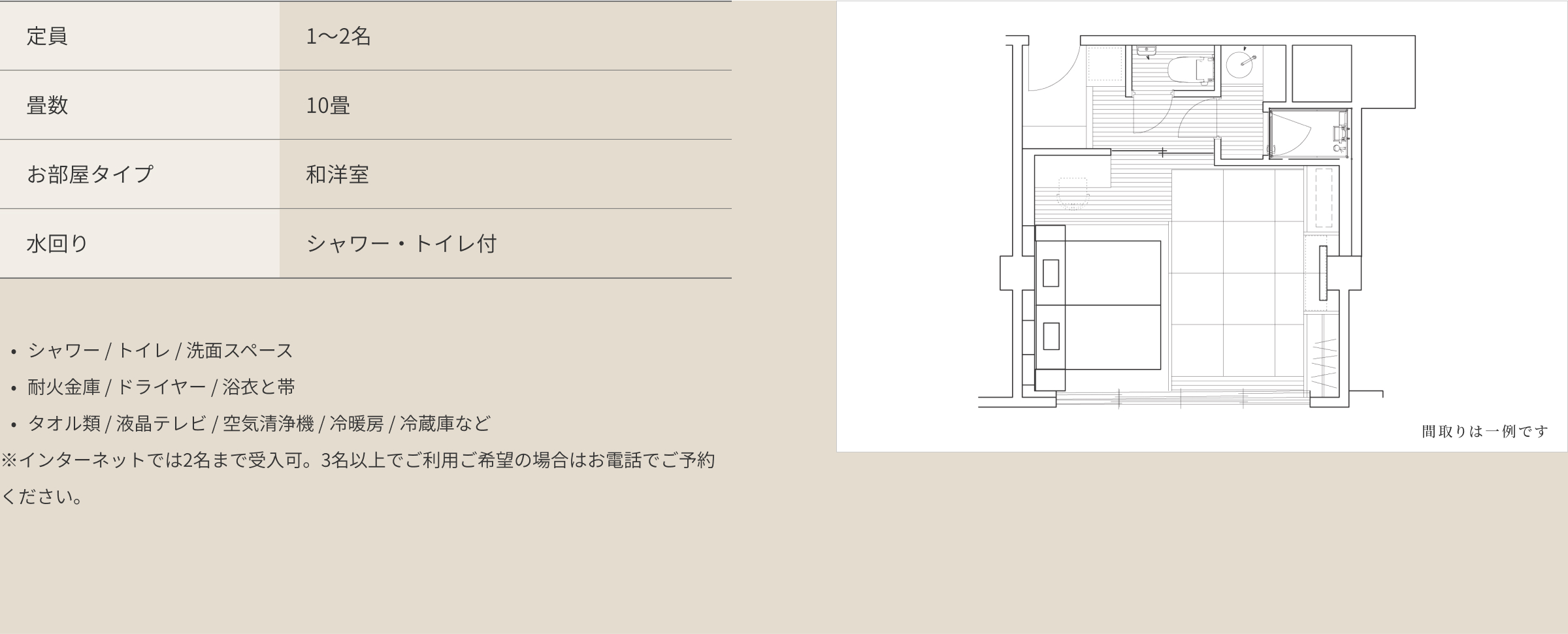 [客室情報]月想庵（和洋室）